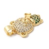 Rack Plating Brass Pave Cubic Zirconia Pendants KK-R144-16G-4