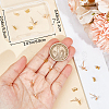 10Pcs Star Shape Brass Cubic Zirconia Stud Earring Findings KK-BBC0012-69-3