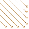 8Pcs 0.9MM 304 Stainless Steel Snake Chain Necklaces STAS-PH0006-90-1