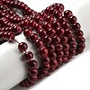 Painted Glass Bead Strands DGLA-S071-6mm-B30-4
