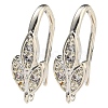 Brass Micro Pave Clear Cubic Zirconia Earring Hooks KK-R149-19S-1