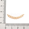 Brass Micro Pave Clear Cubic Zirconia Pendants KK-C076-21G-3