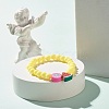 Handmade Polymer Clay Fruit Stretch Bracelet with Round Beads for Kids BJEW-JB07583-5
