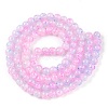 Baking Paint Crackle Glass Bead Strands DGLA-Q023-8mm-YS55-A-2