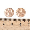 304 Stainless Steel Textured Disc Charms STAS-Q336-11C-RG-3