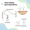 80Pcs PVD Vacuum Plating 201 Stainless Steel Earring Hooks STAS-SC0007-68-2