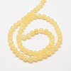 Natural Yellow Jade Bead Strands G-K121-01-14mm-4