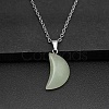 Moon Natural Green Aventurine Pendant Necklaces AK5365-11-1