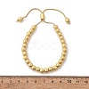 Rack Plating Brass Round Beaded Slider Bracelet for Women BJEW-B066-01A-02-3