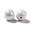 UV Plating Rainbow Iridescent Acrylic Beads X-PACR-D070-01F-3