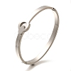 304 Stainless Steel Hinged Bangles for Women BJEW-F474-46P-4