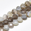 Natural Grey Agate Beads Strands G-S357-E02-08-1