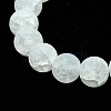 Synthetic Frosted Crackle Quartz Round Beads Strands G-L155-8mm-06-2