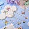 4Pcs Butterfly Sun Acrylic & Alloy Resin Charm Bookmark AJEW-TA00044-5