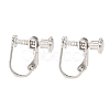 Brass Screw On Clip-on Earring Findings LS-KK-L164-02P-1