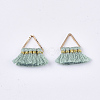 Polycotton(Polyester Cotton) Tassel Charms Decorations FIND-S302-10S-2