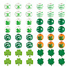 80Pcs 8 Styles Printed Wood European Beads WOOD-TA0002-98-2