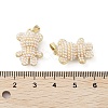 Rack Plating Golden Brass with Plastic Imitation Pearl Pendants KK-G482-02G-3