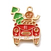 Christmas Theme Alloy Enamel Pendants ENAM-Q509-02KCG-15-1