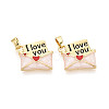 Brass with Enamel Pendants X-KK-T073-58A-G-1