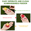 CRASPIRE 8Pcs 2 Color Plastic & Nylon Hummingbird Ring Feeder AJEW-CP0002-57-5