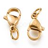 Ion Plating(IP) 304 Stainless Steel Lobster Claw Clasps STAS-G240-01E-G-3