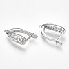 Brass Hoop Earring Findings X-KK-S350-070P-2