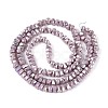 Electroplate Opaque Glass Beads Strands EGLA-N022-09A-C02-2