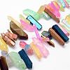 Electroplated Natural Quartz Crystal Bead Strands G-G895-16-1