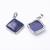 Natural Lapis Lazuli Pendants X-G-E420-05P-1