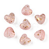 Transparent Frosted Spray Painted Acrylic Beads FACR-TAC0004-02C-1
