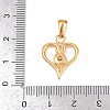 316 Surgical Stainless Steel Micro Pave Clear Cubic Zirconia Pendants STAS-A137-02A-G-3