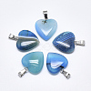 Natural Banded Agate/Striped Agate Pendants G-T122-24G-1