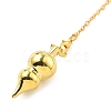 Brass Dowsing Pendulum Big Pointed Gourd Pendants KK-H491-07G-2