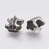 Ion Plating(IP) 304 Stainless Steel European Beads Enamel Settings STAS-J022-088AS-1