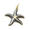 Brass Enamel Pendants KK-Q029-04G-02-1