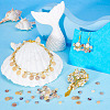 150Pcs 3 Styles Natural Akoya Shell Flat Round Charms BSHE-TA0001-09-6