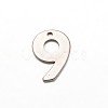Tarnish Resistant Number 201 Stainless Steel Charms STAS-N082-04K-1