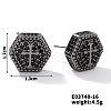 Chic Brass Cubic Zirconia Stud Earrings ZD1304-8-1