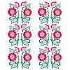 12Pcs Polyester Cotton Computerized Embroidery Thread Iron on Sew On Patches PATC-HY0002-09A-1