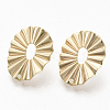 Brass Stud Earring Findings LS-X-KK-T056-15G-NF-3