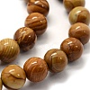 Natural Wood Lace Stone Wooden Jasper Beads Strands X-G-G763-05-4mm-3