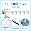 6Pcs 925 Sterling Silver Hollow Initial Beads STER-TA0001-53M-5