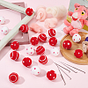 24Pcs 3 Style Craft Pom Pom for DIY Doll Keychain Hair Accessories DIY-FG0004-20-5