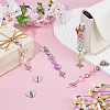 4Pcs Heart Acrylic Pendant Decorations HJEW-FH00282-4