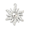 Brass Micro Pave Clear Cubic Zirconia Pendants KK-G548-01B-P-1