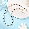 Natural Cultured Freshwater Pearl Rice and Natural Blood Amber Round Beaded Necklaces for Women NJEW-JN06427-1