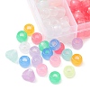 200Pcs 10 Colors Transparent & Luminous Plastic Beads KY-YW0001-50-2