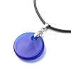 3Pcs 3 Size Lampwork Evil Eye Pendant Necklaces Set with Waxed Cords for Women NJEW-JN03954-8