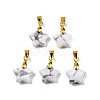 Natural Howlite Charms X-G-N326-142-10-1